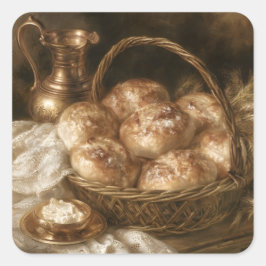 Bread Rolls Fyrkantigt Klistermärke