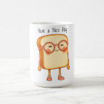 Bread Tony Lucky Clover – Cute Bread T-Shirt Kaffemugg<br><div class="desc">A cute bread character named Bread Tony holding a lucky four-leaf clover. This adorable cartoon food illustration brings a cheerful and lucky vibe,  perfect for anyone who loves cute characters,  food mascots,  and positive energy.</div>