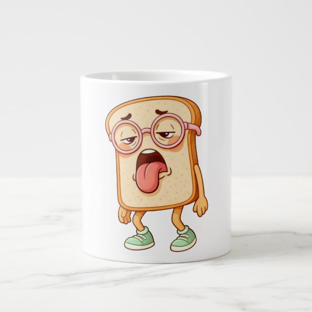 Bread Tony Tired Mood – Funny Bread T-Shirt Jumbo Mugg (Framsidan)
