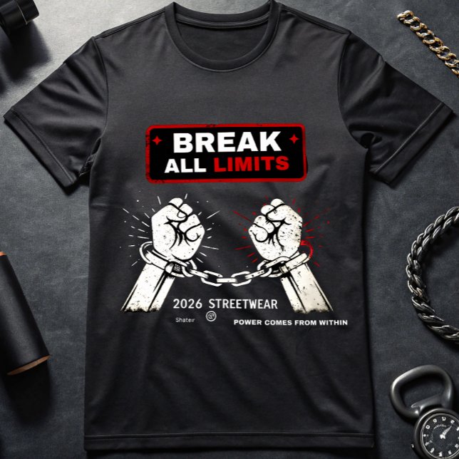 Break All Limits T-Shirt | Motiverande Gym-tröja | (Skapare uppladdad)