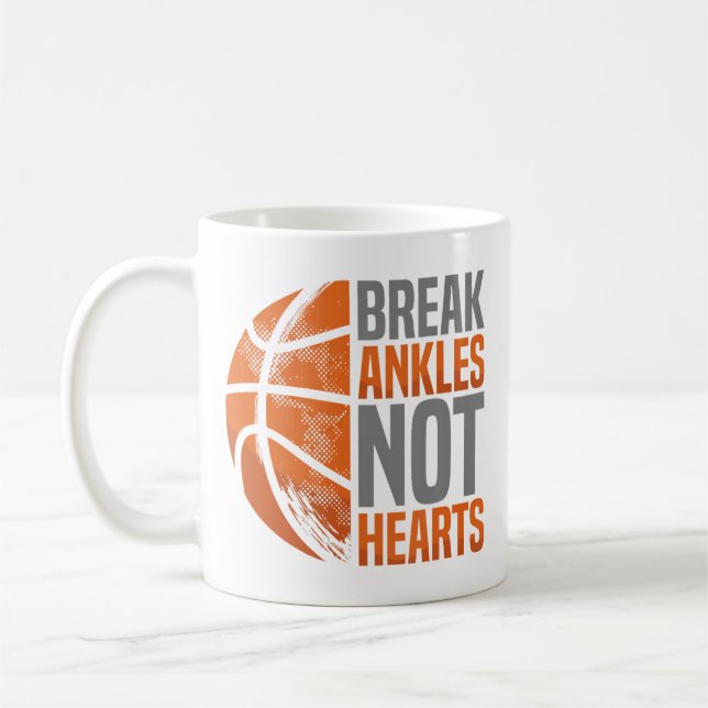 Break Ankles Not Hearts Basketball Player Hooper S Kaffemugg (Vänster)