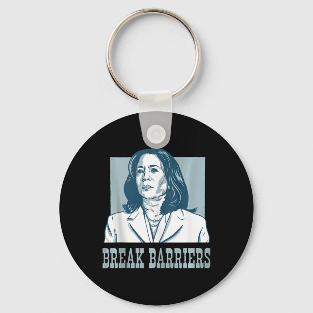 Break Barriers Kamala Harris för val av president Nyckelring (Framsida)