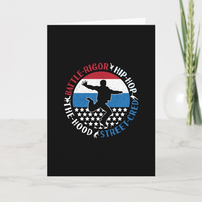 Break Dance Breakdans Hip-Skutt Boy Kort (Framsida)