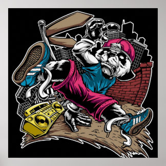 Break Dance | Cute Panda Älskare Poster