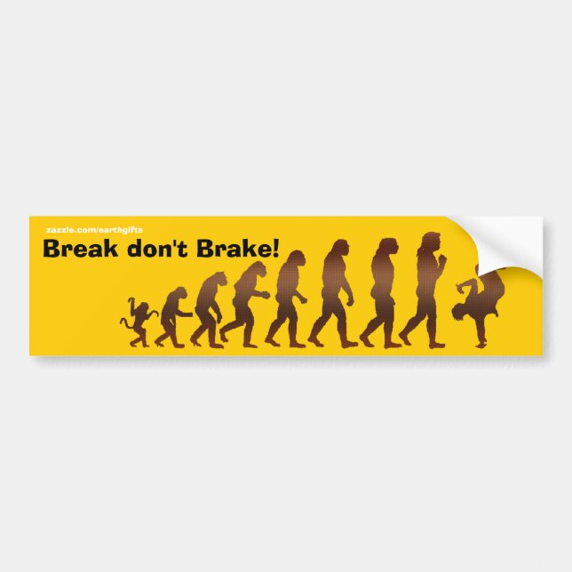 BREAK DANCE Funny Bumper Stickers Bildekal (Framsidan)