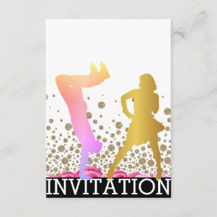 Break Dance School Dico Hip hop Vip Ro Ombre Inbjudningar