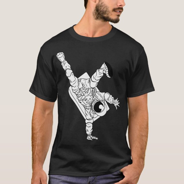 Break Dancing Astronaut T Shirt (Framsida)