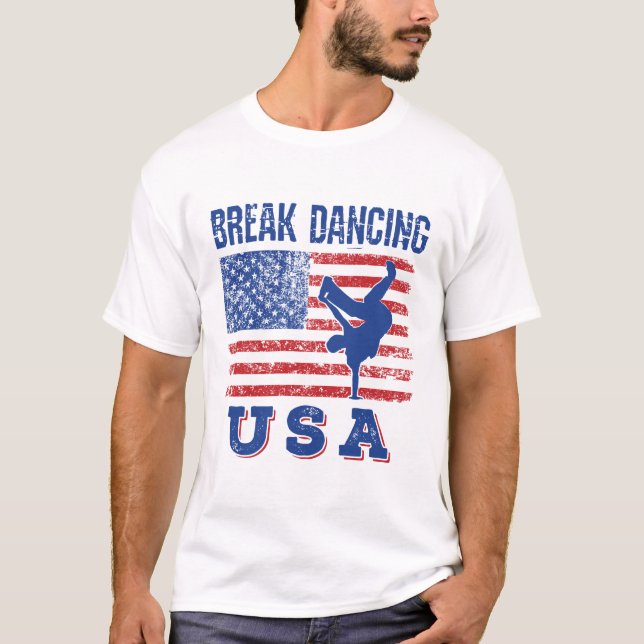 Break Dancing USA T Shirt (Framsida)