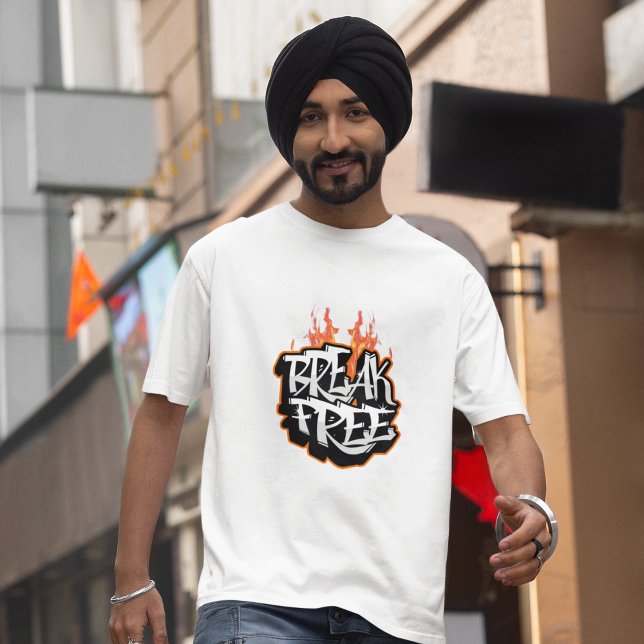 Break Free Graffiti Flame T-Shirt (Skapare uppladdad)