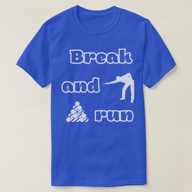 Break och springa bassäng t shirt (Design framsida)