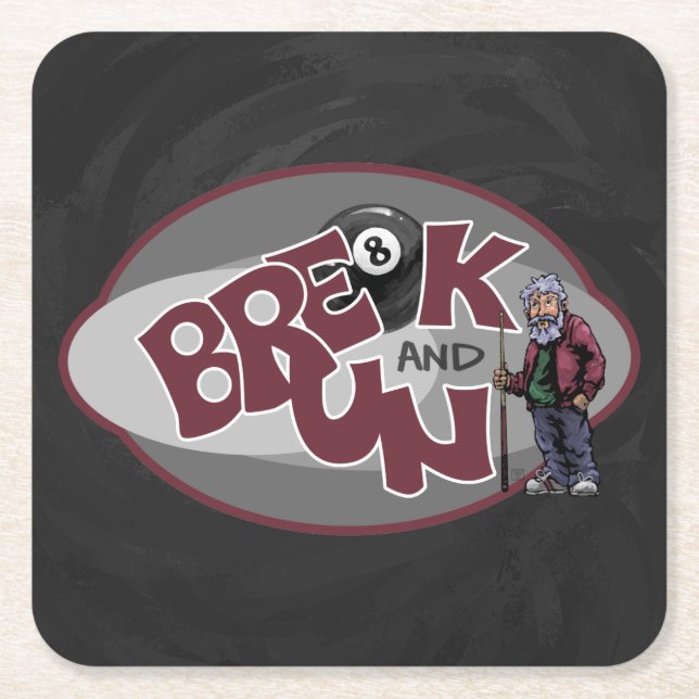 Break och Springa Underlägg Papper Kvadrat (Framsidan)