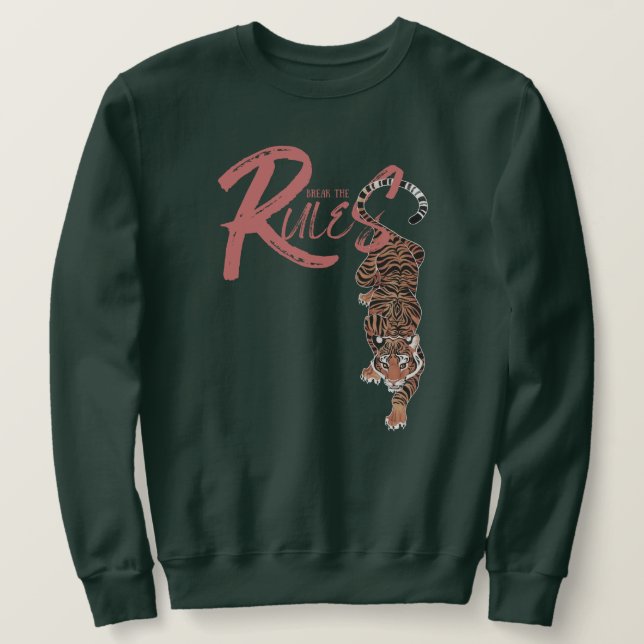 Break The Rules Lång Ärmad Tröja (Design framsida)