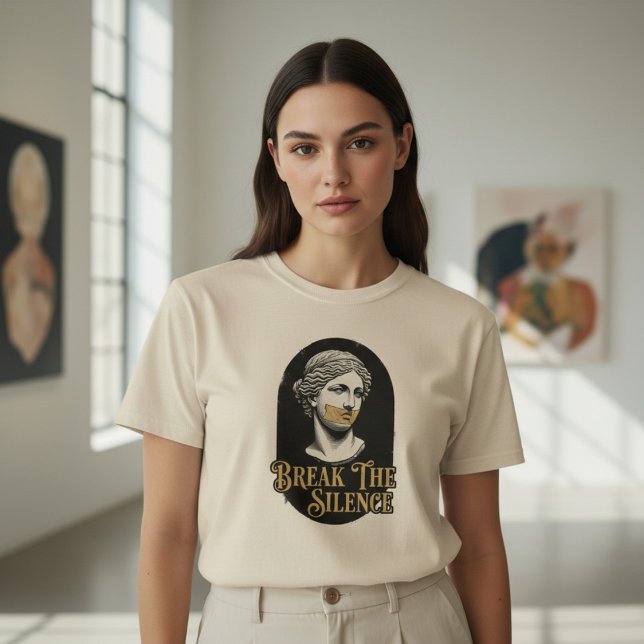 Break the Silence Motivational  T Shirt (Skapare uppladdad)