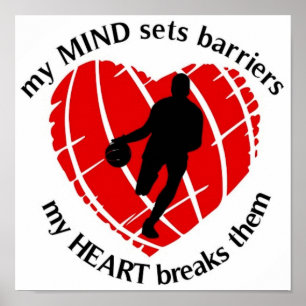 BREAKANDE BARRIERS BASKETBALL PLAYER POSTER