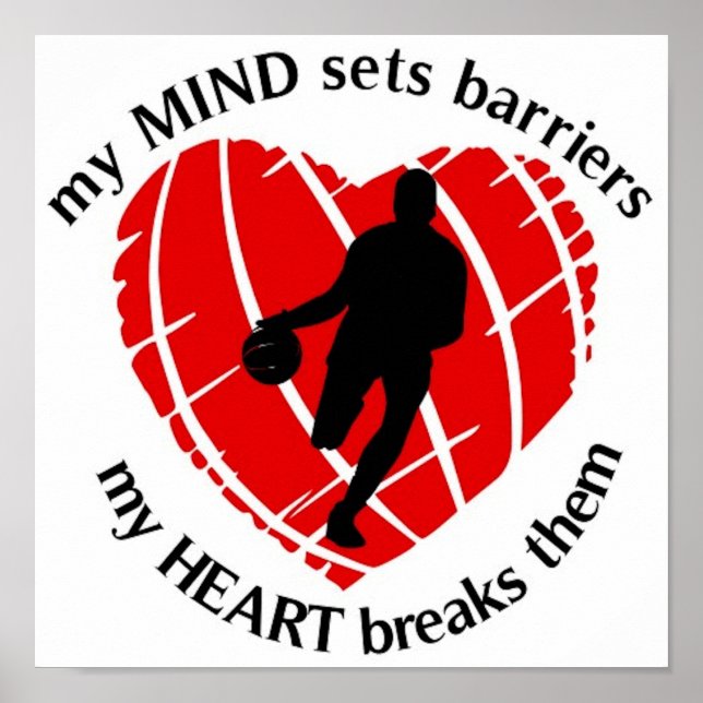 BREAKANDE BARRIERS BASKETBALL PLAYER POSTER (Framsidan)