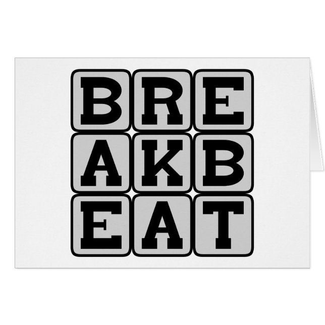 Breakbeat, Musikgenre Hälsningskort (Framsidan Horizontal)