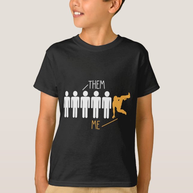 Breakdance Boring People Difference Breakdans T Shirt (Framsida)
