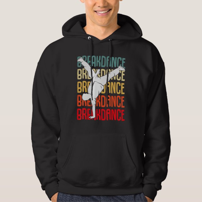 Breakdance Breakdancer Breakdancing Kids Boys Men Hoodie (Framsida)