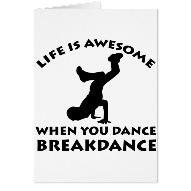Breakdance dans hälsningskort (Framsidan)