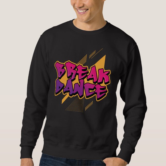 Breakdance Graffiti Design for Street Dancers Lång Ärmad Tröja (Framsida)