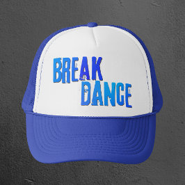 Breakdance neonblå hatt keps