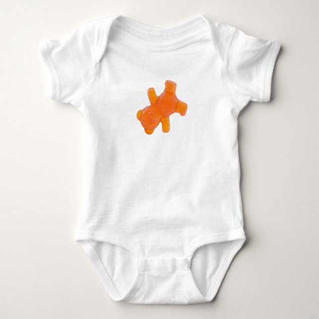 Breakdance Orange Gummy Bear - Sweet & Cool Baby  T Shirt (Framsida)