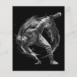Breakdance Urban Stil Monochrome Rörelse Art