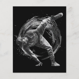 Breakdance Urban Stil Monochrome Rörelse Art