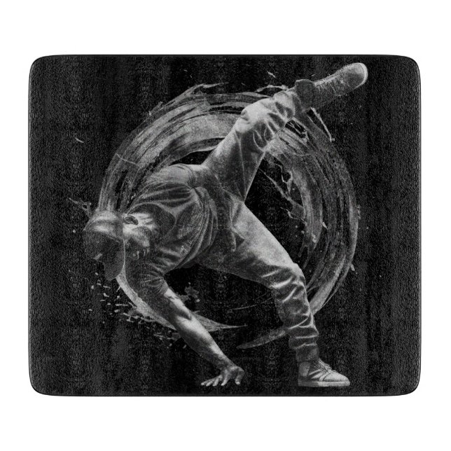 Breakdance Urban Stil Monochrome Rörelse Art (Framsidan)