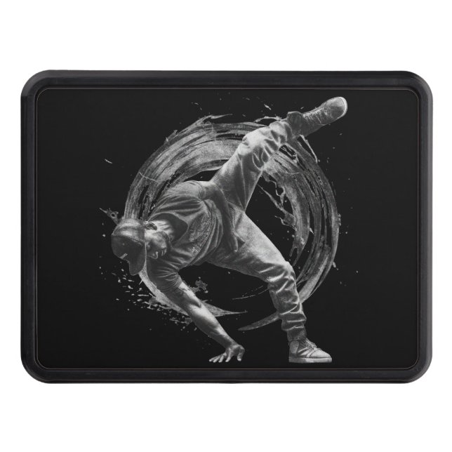 Breakdance Urban Stil Monochrome Rörelse Art Dragkroksskydd (Framsidan)
