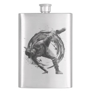 Breakdance Urban Stil Monochrome Rörelse Art Fickplunta