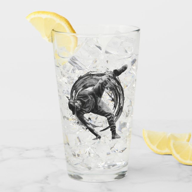 Breakdance Urban Stil Monochrome Rörelse Art Glaskopp (Framsida Ice)