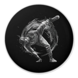 Breakdance Urban Stil Monochrome Rörelse Art Knopp