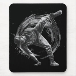 Breakdance Urban Stil Monochrome Rörelse Art Musmatta