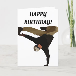 BREAKDANCER BIRTHDAY CARD TACK KORT