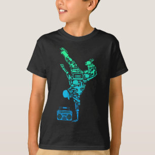 Breakdancer Breakdans med Hip hop Dance Music T Shirt
