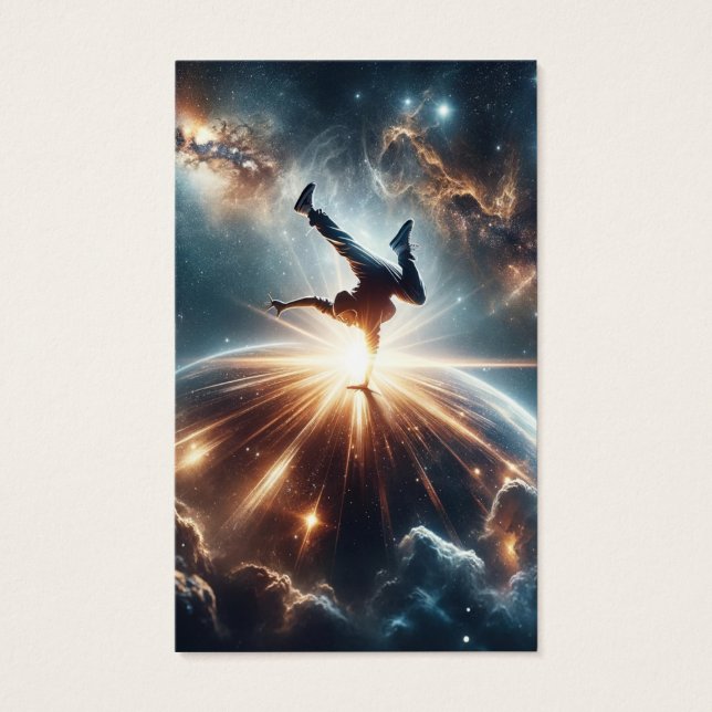 Breakdancer in action, Ai, Action in Galaxy Visitkort (Framsida)