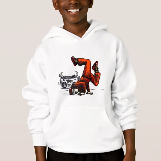 Breakdancer och boxas hip hop tee shirt (Framsida)