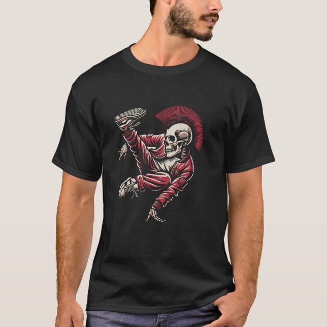 Breakdancer Skeleton Breakdans Dancing - Bboy I T Shirt (Framsida)
