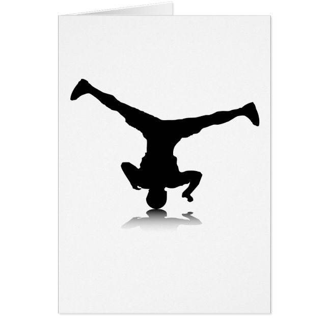 Breakdancer (snurrande) hälsningskort (Framsidan)