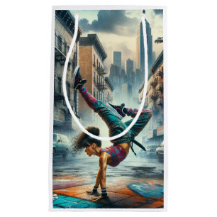 Breakdancer Women in action New York silhouette