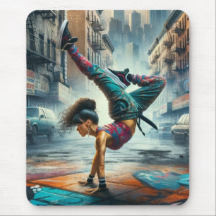Breakdancer Women in action New York silhouette Musmatta