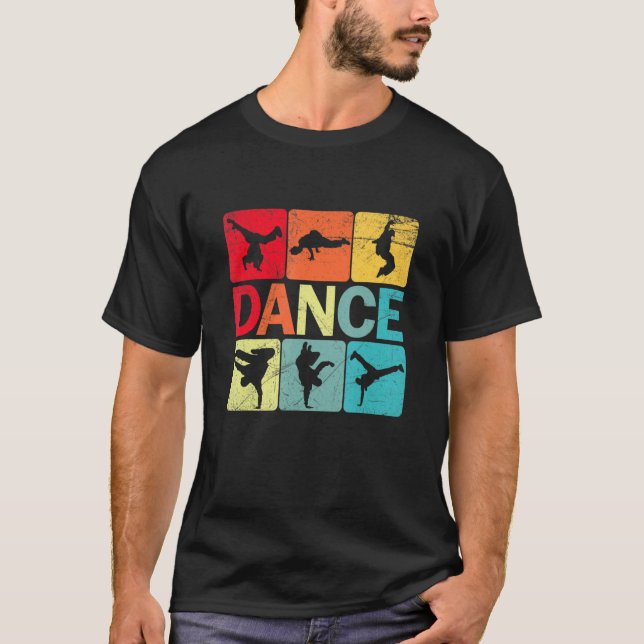 Breakdans B Boy Dance Breakdandancer Hip hop T Shirt (Framsida)