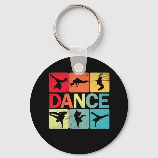 Breakdans B-Boy Dance Tshirt Breakdandancer Nyckelring (Framsida)