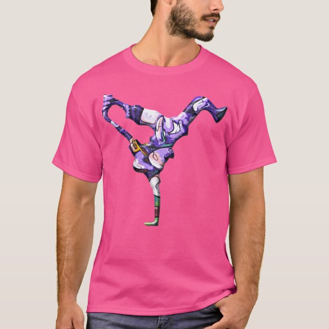 Breakdans B-Boy Shirt Back Print Image Hip hop Da T (Framsida)