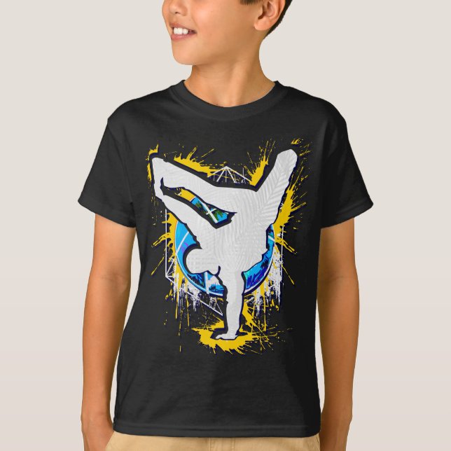 Breakdans - Breakdancer - Break Dancing T Shirt (Framsida)