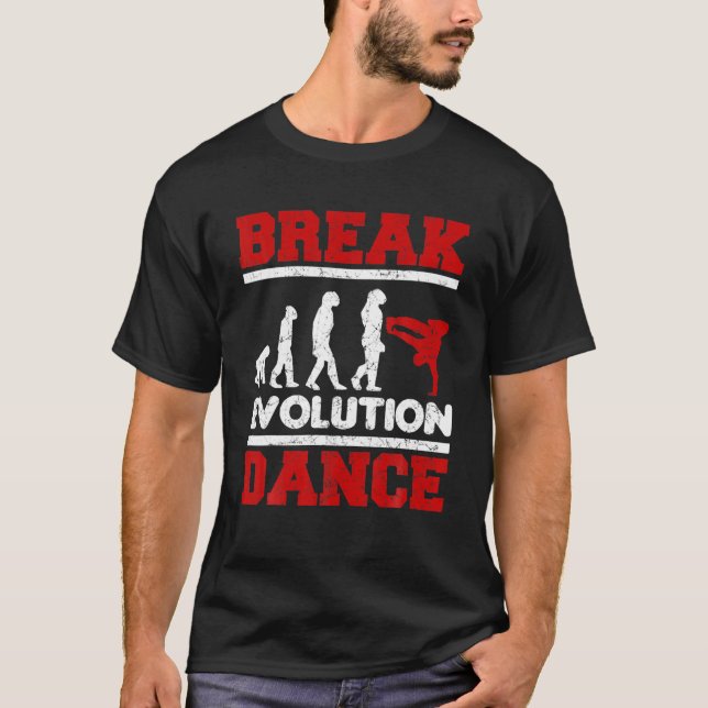 Breakdans Evolution Hip hop Breakdans 80S 90S T Shirt (Framsida)
