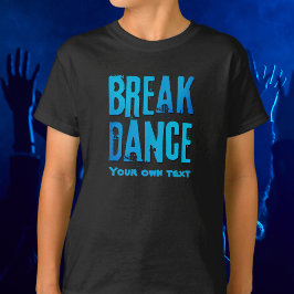 Breakdans neon Blue-skript T Shirt