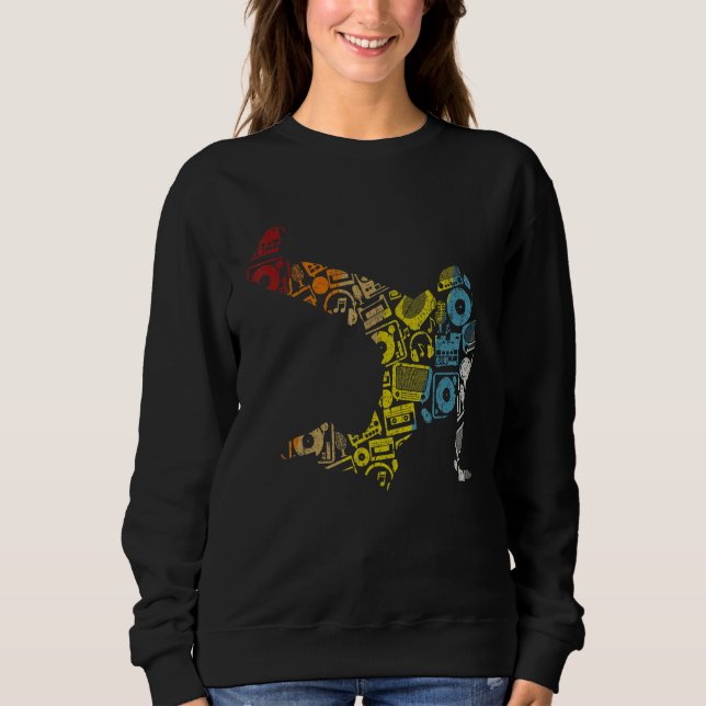 Breakdans Sillhouette Street Dance Breakdance 1 T Shirt (Framsida)