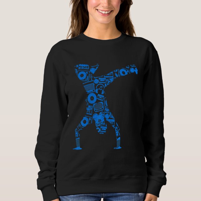 Breakdans Sillhouette Street Dance Breakdance 3 T Shirt (Framsida)